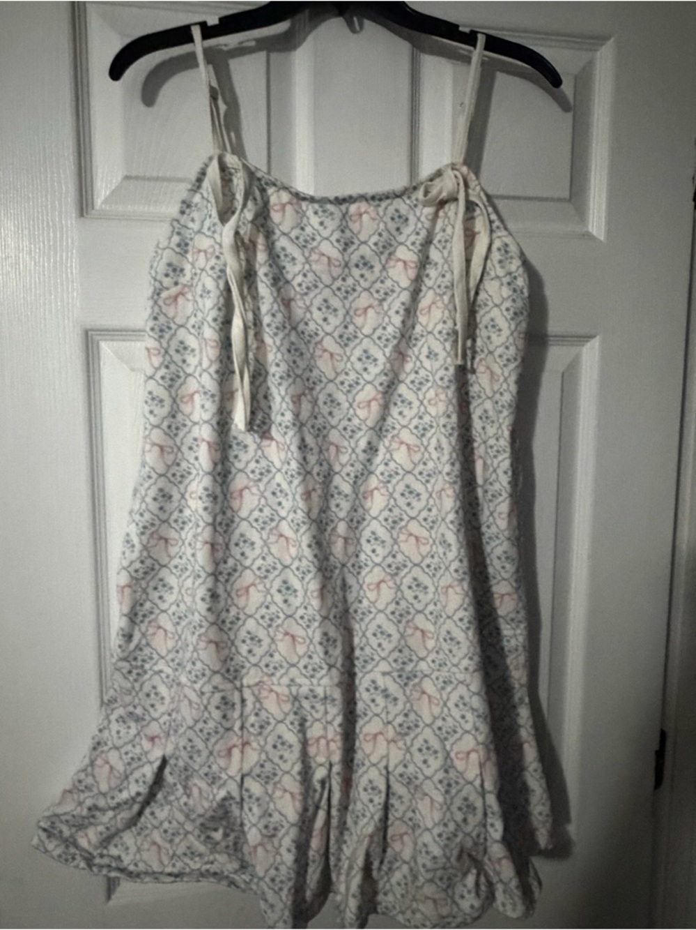 Women’s Cream & Pink Printed Denim dress or tunic